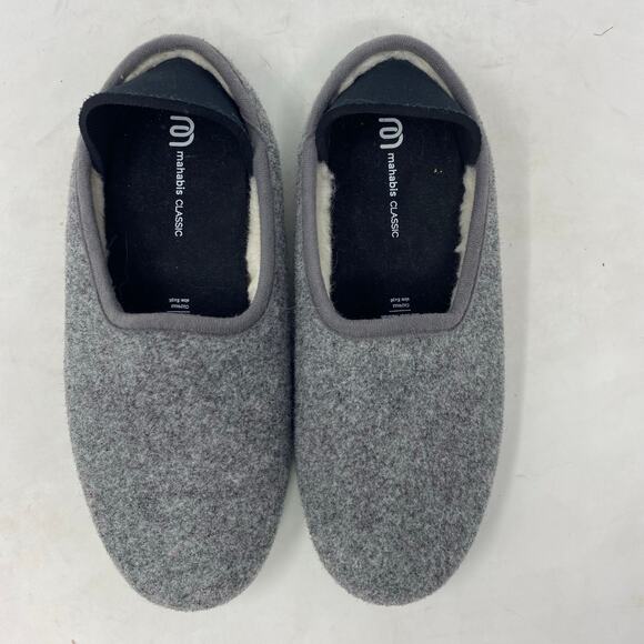 Mahabis Classic Wool Slip On Comfy Slipper Gray Size 6 - Picture 4 of 8